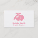 Search for elephant business cards Teacher