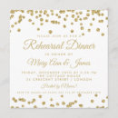 Search for gold white rehearsal dinner invitations Glitter