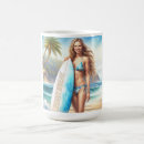Search for surfer girl mugs Sea