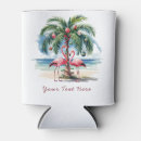 Search for pink flamingo can coolers Santa