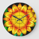 Search for stained glass clocks Botanical