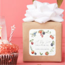 Search for berries square stickers Pink