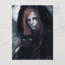 Search for witch cat postcards Fantasy