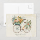 Search for bicycle basket postcards Watercolor