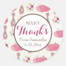 Search for pink ballerina baby shower girl stickers Thank you