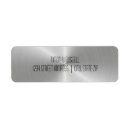 Search for silver return address labels Metal