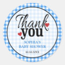 Search for blue white gingham stickers Country