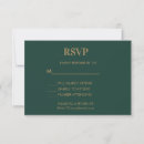 Search for emerald green and gold wedding rsvp cards Minimalist