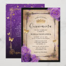 Search for dark purple quinceanera invitations For her