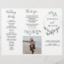 Search for tri fold wedding programmes Greenery