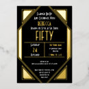 Search for black and gold foil invitations Fiftieth