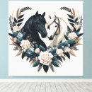 Search for black horse canvas prints Rustic