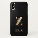 Search for letter z iphone cases Black and gold