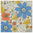 Search for blue orange fabric Floral