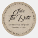 Search for burlap save the date stickers Vintage