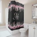 Search for black glitter shower curtains Monogrammed