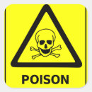 Search for poison warning stickers Danger