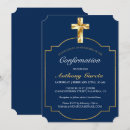 Search for catholic confirmation invitations Navy blue