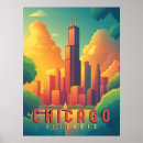 Search for chicago skyline posters Lake michigan