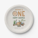 Search for campers paper plates One happy camper