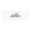 Search for grey and white monogram wedding return address labels Simple