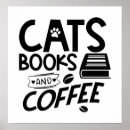 Search for cat reading book posters Coffee