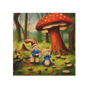 Search for mushroom wood wall art gnome