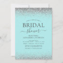 Search for teal silver bridal shower invitations Elegant