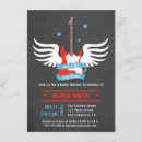 Search for rock and roll baby shower invitations Rock a bye