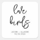 Search for love bird wedding stickers Modern