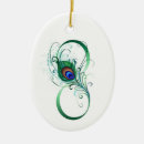 Search for peacock feather christmas tree decorations Green