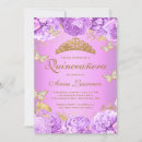 Search for lilac lavender purple quinceanera invitations Floral
