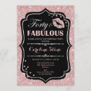 Search for forty and fabulous 40th birthday invitations Glitter