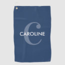 Search for monogrammed golf towels Navy blue