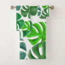 Search for tropical bathroom accessories Green leaves