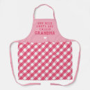 Search for pink plaid aprons Grandma