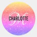 Search for glitter monogram stickers Girly