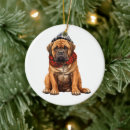 Search for bullmastiff christmas tree decorations Animal
