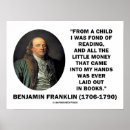 Search for benjamin franklin quote posters Money