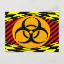 Search for biohazard postcards Warning