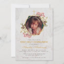 Search for white and gold first communion invitations Floral