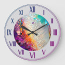 Search for stained glass pattern clocks Colourful