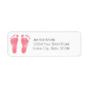 Search for baby footprint return address labels Simple