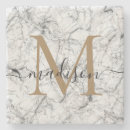 Search for black marble coasters Monogrammed