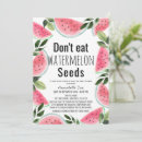 Search for watermelon seeds invitations Watercolor