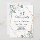 Search for elegant 20th birthday invitations Adult birthday party
