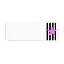 Search for striped background return address labels Black