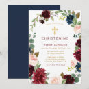 Search for burgundy christening invitations Floral