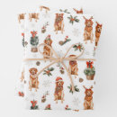 Search for golden retriever christmas wrapping paper Watercolor