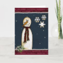 Search for primitive snowman christmas cards Crow
